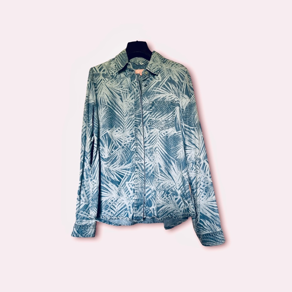 Ted Baker BRANCA DENIM shirt palm print